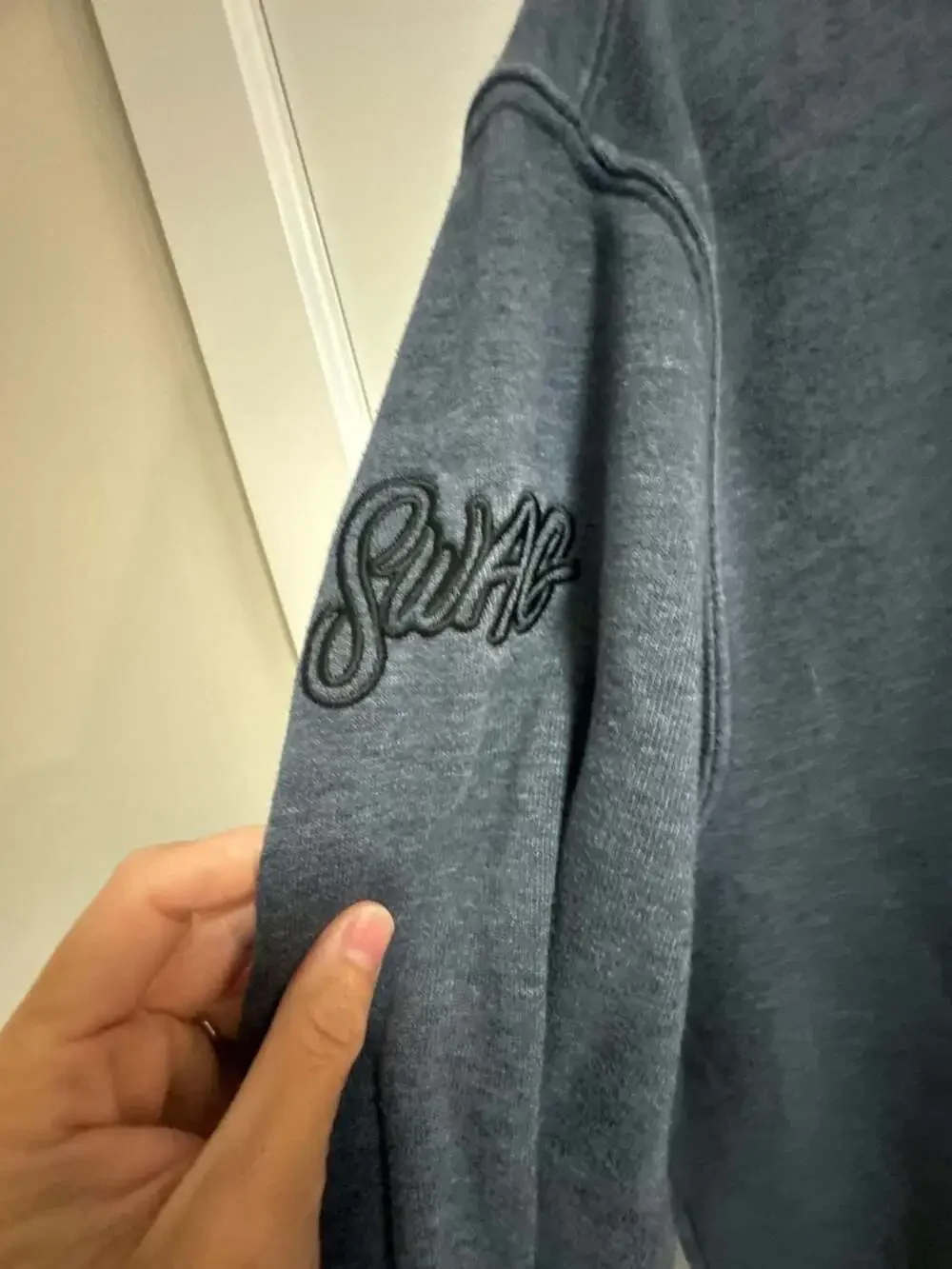 The North Face Men's Blue Heather Pullover Hoodie with Swag Logo Detail